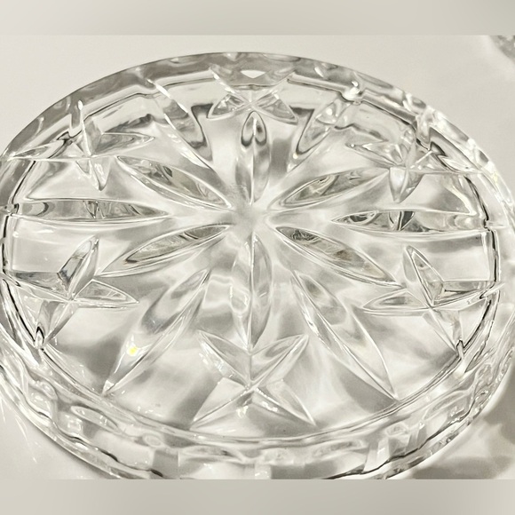 Gorham King Edward Collection set of 4 full lead crystal  Coasters - Picture 3 of 6